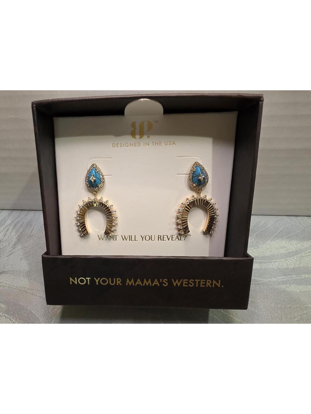 Ranch Royalty Turquoise Magnesite & Diamond Cubic Zirconia Earrings